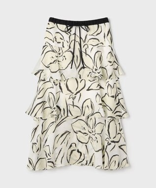 GRACE CONTINENTAL プリントレイヤードスカート キナリ
