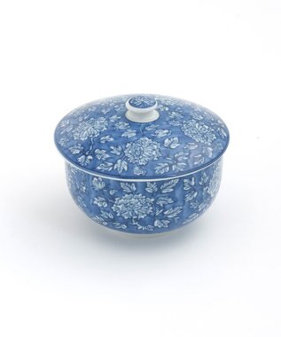 たち吉 【たち吉】染牡丹蓋付お茶呑茶碗〈５客〉美濃焼 ブルー