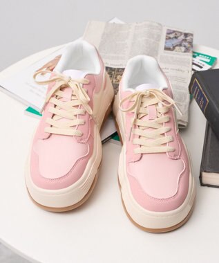 WEGO ウェーブソールカラースニーカー ピンク