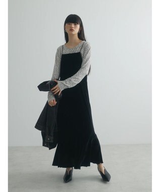 Green Parks armonia．ベロアキャミワンピース Black