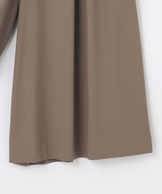 自由区 【XSサイズ～/洗える】ストレッチタイプライター ワイドパンツ ブラウン系