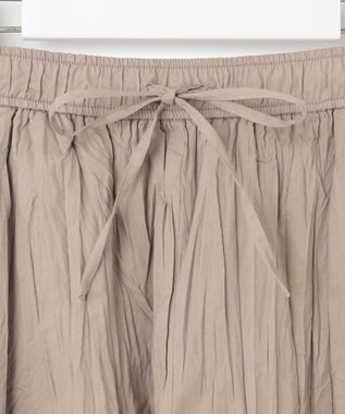 J.PRESS YORK STREET 【WOMEN】クリンクルフレアギャザー スカート ライトグレー系