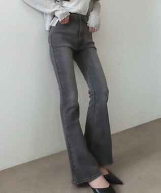 WEGO 【美脚パンツ】ストレッチフレアデニムパンツ