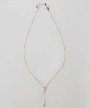 Phoebe 【金属アレルギー対応】ラディアンスビジューYラインネックレス　シャンパンゴールド シャンパンゴールド