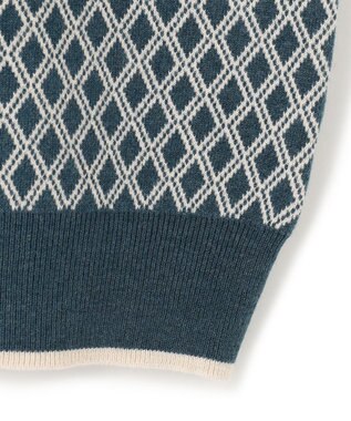 J.PRESS YORK STREET 【WOMEN】ANTI PILLING WOOL ジャガードニットベスト ダルブルー系5