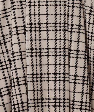 Feroux フロッキーチェック・ドット スカート ベージュ系2