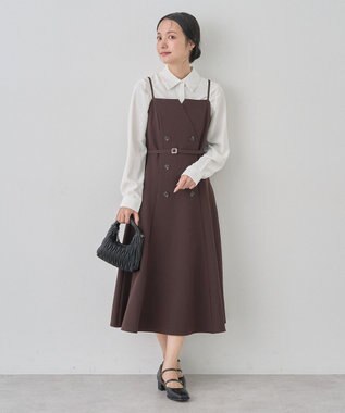 earth music&ecology 襟ビジューブラウス Off White