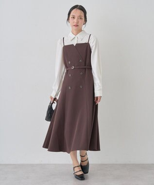 earth music&ecology 襟ビジューブラウス Off White