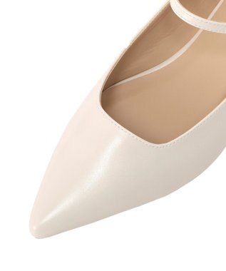 YECCA VECCA メリージェーンストラップパンプス Ivory