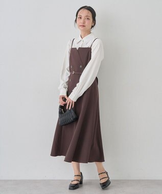 earth music&ecology 襟ビジューブラウス Off White