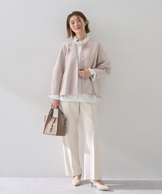 YECCA VECCA サイドベルテッドハイウエストパンツ Ivory