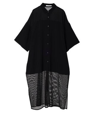 AMERICAN HOLIC サラックールメッシュ切替ワンピース Black