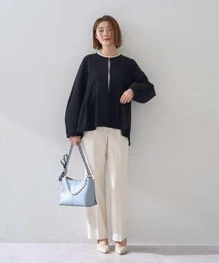 YECCA VECCA サイドベルテッドハイウエストパンツ Ivory