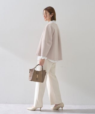 YECCA VECCA サイドベルテッドハイウエストパンツ Ivory