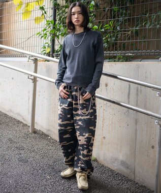 WEGO 【ユニセックス着用ITEM/MLサイズ展開】ワッフルT（LS） ブラックその他