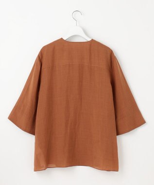 自由区 L 【カタログ掲載・接触冷感・洗える】ラミーローンプルオーバー ブラウス コッパー