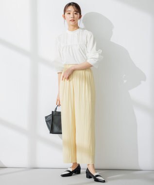 組曲 レースコンビタックディテール ブラウス アイボリー系