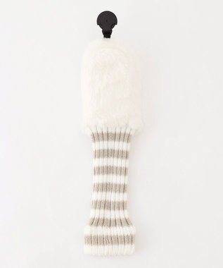 23区GOLF 【雑貨】ファー×ボーダー ヘッドカバー ホワイト系