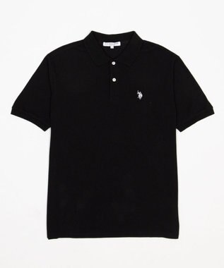 WEGO 【ユニセックス着用ITEM/SMLサイズ展開】U.S. POLO ASSN.別注ポロシャツ ブラック