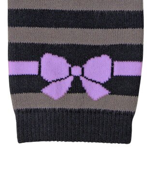 MIKI HOUSE HOT BISCUITS 【80-120cm】 ボーダー柄 レギンス 黒