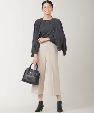 ANY SIS 【洗える】ウールブレンド カーディガン チャコール