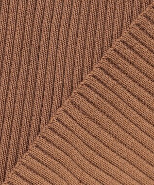 BEIGE， 【洗える】BRERA / オフショルダーストレッチリブニット Brown