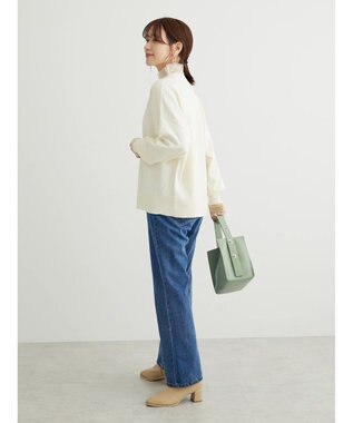 Green Parks 洗える　ステッチ入りＶネックカーディガン Off White