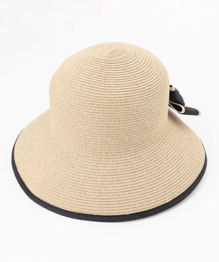 ANY SIS 【美人百花7月号掲載】ウォッシャブルリボン ハット ナチュラル×ブラック