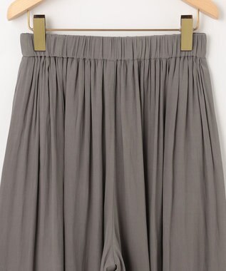 組曲 S 【ウエストゴム・WEB限定】シアープリーツライクシフォン パンツ グレー系