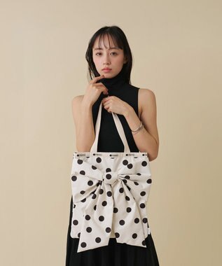 LeSportsac LG BOW EMERALD TOTE/ノワールポルカドットスナイデル ノワールポルカドットスナイデル