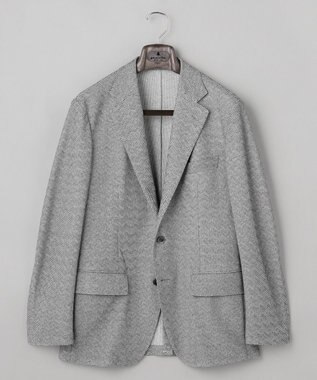 GOTAIRIKU ３年連続売上NO1【吸水速乾/洗える/ストレッチ】ノルマンディーリネン カーディガンジャケット(25/26年モデル) ライトグレー×ヘリンボーン柄(26年新色)