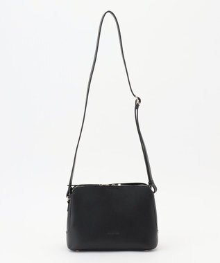 LA BAGAGERIE 【maison vert】 【超軽量・多収納】バイカラーリボンショルダーバッグ ブラック