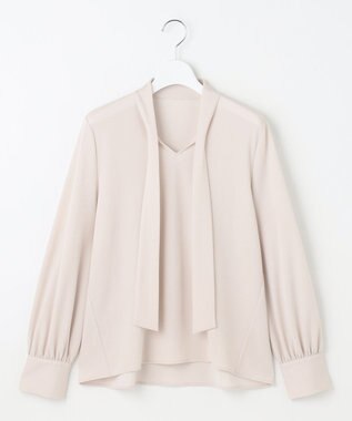 自由区 S 【洗える】アムンゼンジャージー ブラウス ベージュ