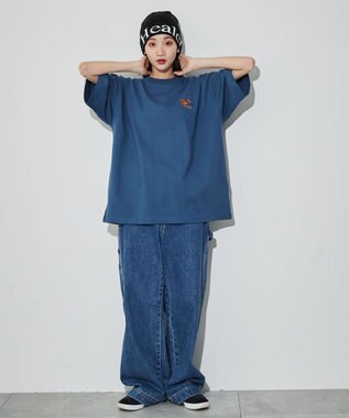 WEGO 【ユニセックス着用ITEM】別注ベンデイビスワンポイントT ブルー