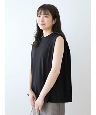 Green Parks ・ＳＵＧＡＲＳＰＯＯＮ【ＣＯＯＬ】タックノースリーブＴＥＥ Black