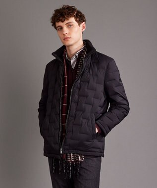 JOSEPH ABBOUD 【滑らかな肌触り/洗える】エクストラファインメリノウール ジップ ニット ワイン系