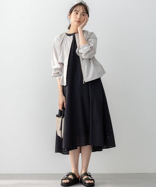 組曲 【WEB限定・新色追加】エンブロイダリーレースノースリーブ ワンピース ブラック系