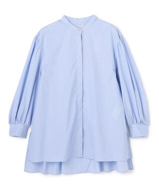 UNFILO 【新色追加】ボリュームスリーブ ブラウス ブルーストライプ