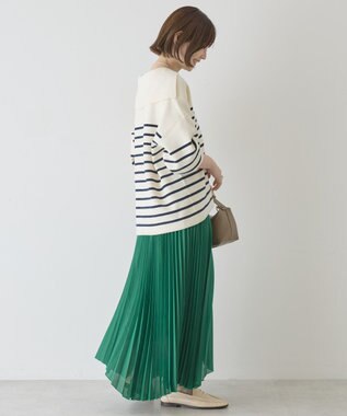 AMERICAN HOLIC 【選べる丈】シアープリーツスカート Green