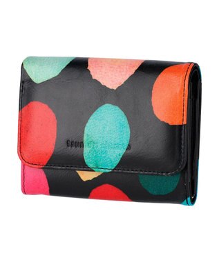 tsumori chisato CARRY カラフルズームドット 2つ折り財布 ミニ財布 ブラック