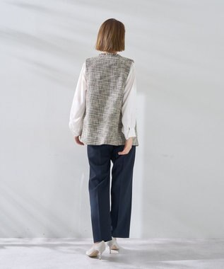 YECCA VECCA サイドベルテッドハイウエストパンツ Navy