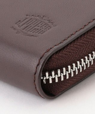 J.PRESS MEN 【MORPHO×J.PRESS】シープゴート ハニーセル長財布(Ｌ字ラウンドファスナー) ダークブラウン系