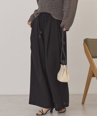 AMERICAN HOLIC 【マルチ機能】ドライタッチワイドパンツ Black