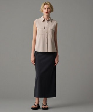 uncrave 【接触冷感・UVカット】ダブルフェイスジャージー スカート（uncrave STANDARD） スレート