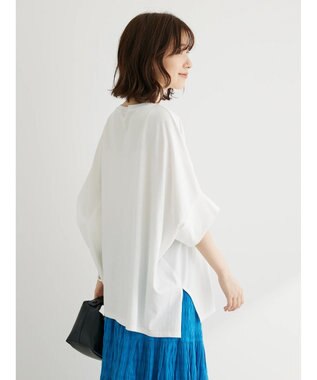 Green Parks ドルマンカット５分袖プルオーバー Off White