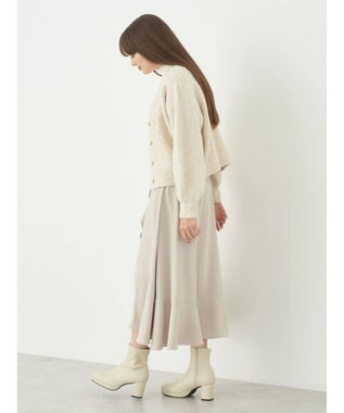 earth music&ecology ラッフルフリルイレヘムスカート Beige