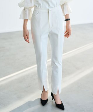 #Newans ストレッチタイトシルエットパンツ ホワイト