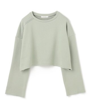 BEIGE， 【BEIGE,ecru/WEB限定・洗える】LOOP BACK / コットンスウェットクロップドトップス Leaf