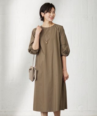 J.PRESS LADIES L 【洗える】バイオエアフロー ワンピース ブラウン系