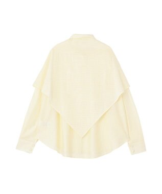 CRAFT STANDARD BOUTIQUE 【2点SET】スカーフ付きシアーストライプシャツ Stripe Yellow